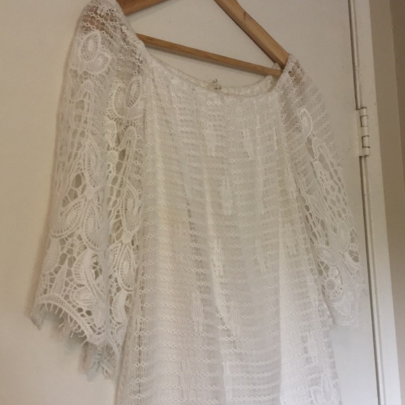 Designer off-the-shoulder lace dress - Picture 2 of 5